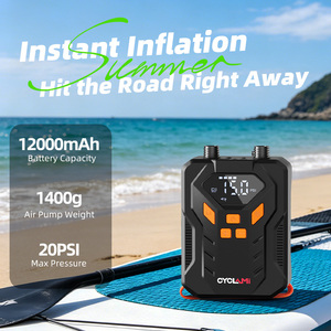 Pompe à air rapide CYCLAMI Q4 pour gonflage et dégonflage, 12000mAh, 20PSI, poignée robuste, portable, écran HD, arrêt automatique, <span class=keywords><strong>gonfleur</strong></span> SUP - Product Image 2