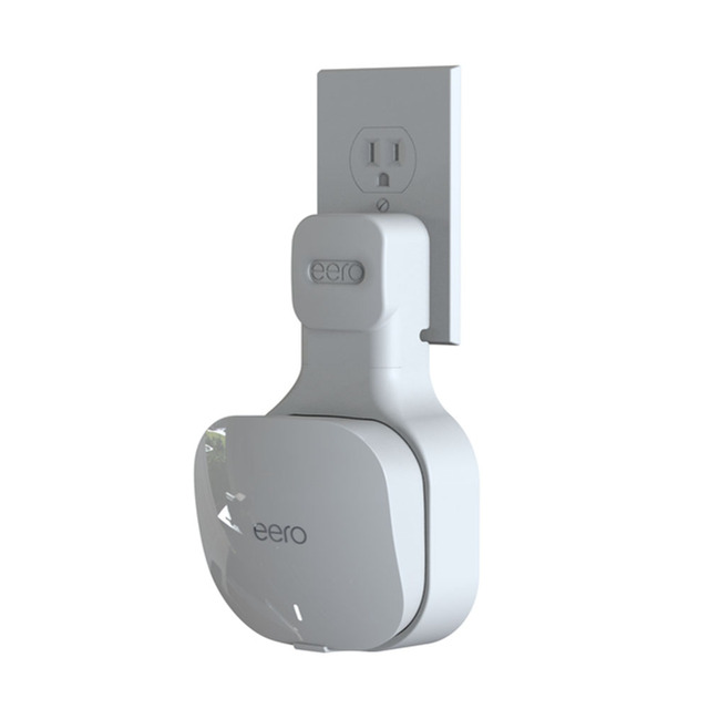 Rexiao Factory Made in China High Quality ABS Wall Mount Outlet Holder Stand for Eero Mesh WiFi Router Desk & Indoor Use