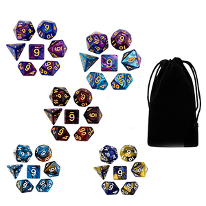 All'ingrosso personalizzato DND 3D angolo di colore magico poliedro Set di dadi 7 pz dungeon e draghi giochi da tavolo D4 D6 D8 <span class=keywords><strong>D10</strong></span> D % D12 D20 - Product Image 1