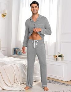 Ensemble <span class=keywords><strong>de</strong></span> pyjama cardigan à manches longues en modal OEM ODM, <span class=keywords><strong>l</strong></span>éger, en viscose et coton, pour <span class=keywords><strong>le</strong></span> printemps et <span class=keywords><strong>l</strong></span>'automne - Product Image 6