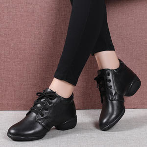 Bottes <span class=keywords><strong>de</strong></span> danse <span class=keywords><strong>de</strong></span> salon à bout carré pour femmes, à tige haute, en caoutchouc, à semelle souple, pour adultes, compétition en plein air, bottes <span class=keywords><strong>de</strong></span> danse <span class=keywords><strong>de</strong></span> cheerleading - Product Image 3