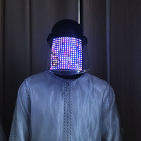 Masque LED programmable à pixels, masque facial numérique lumineux, accessoire de performance pour DJ, scène, concert, festival, club, fête