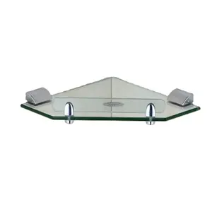 Modern Stainless Steel Finish Bathroom Accessories Wall Mounted Dual <strong>Glass</strong> Corner <strong>Shelves</strong> for <strong>Shower</strong> for Hotels - Product Image 1
