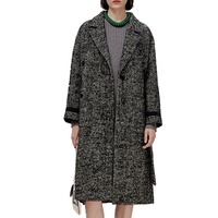 Manteau long en laine pour femme Boying, nouveau modèle d'hiver, élégant, fermeture à bouton unique, chaud, respirant, écologique, col rabattu