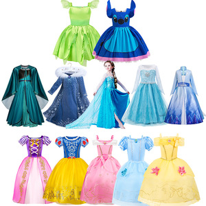 Abito da Principessa <span class=keywords><strong>Elsa</strong></span> e Moana per Natale Vestito a Maniche Lunghe per Bambine Costume per Cosplay Abbigliamento per Giochi di Ruolo - Product Image 1