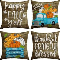 Housses de coussin décoratives d'automne orange ferme personnalisées en gros 18x18 pouces pour chaise-lit