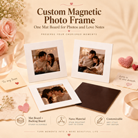 Cadre photo magnétique avec panneau arrière, échange facile des images, cadre photo personnalisé, produits de décoration intérieure, forme, taille et matériau personnalisables
