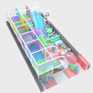 Parque Infantil Interior Pequeño de Buena Calidad para Centro Comercial, Temática Macaron, Castillo Inflable con Tobogán Pequeño - Product Image 5