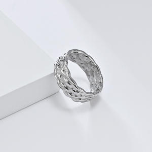 Unisex Woven Braided <b>Titanium</b> Steel <b>Ring</b> In Gold Black Antique Silver And Steel Colors For <b>Men</b> And Women Gift Jewelry - Product Image 3