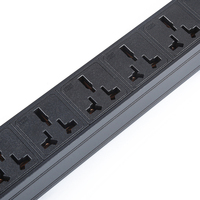 Bloc de distribution d'alimentation (PDU) Schuko robuste 63A triphasé avec protection contre les surtensions et disjoncteur, 9 prises EU, UK, US, pour montage en rack