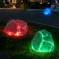 Lampes de jardin en pierre artificielle RGB pour parcs, stations balnéaires et zones scéniques