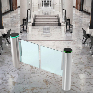 具有RFID和人脸识别兼容性的现代办公楼圆柱形摆动障碍进入管理系统 - Product Image 6