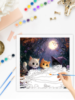 CHENISTORY Peinture par numéros DIY, motif Halloween, Chat Sorcier, pour adultes, cadeau DIY