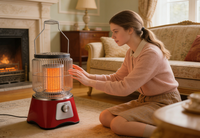 QH-200A 360 °   Chauffage Céramique Polyvalent 2000W Certifié CE/RoHS Portable avec Interrupteur Anti-Overturn pour Appartement Européen
