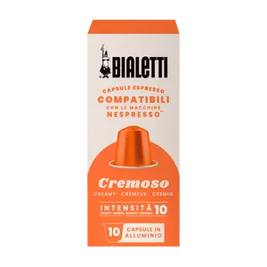 Set Bialetti Cremoso da 10 Capsule in Alluminio con Coperchio Compatibile per Capsule Nespresso, Componenti in Ceramica e Plastica - 0,17 Capsule - Product Image 1