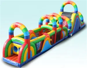 New rainbow chướng ngại vật inflatable, khổng lồ khóa học trở ngại inflatables B5030