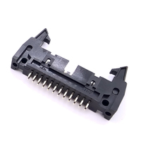 Connecteur de têtes de bornes Soulin à échantillon gratuit, en laiton, pas de 2,54 mm, 2x12 broches, double rangée, droit, L15,8, avec éjecteur PC3,5 pour carte PCB