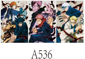 500 Design 40*30cm Immagine Lenticolare 3D con Effetto Flip Anime <span class=keywords><strong>Jujutsu</strong></span> <span class=keywords><strong>Kaisen</strong></span> Poster Cinematografico Lenticolare 3D in Plastica Arte da Parete Confezione in Sacchetto OPP - Product Image 3