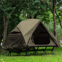 Tente de camping surélevée avec lit intégré, imperméable, coupe-vent, entièrement fermée, abri de pêche extérieur robuste