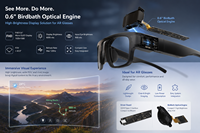 Module optique transparent de 0,6 pouce pour vision immersif des objets virtuels/environnements augmentés (RA/RA) pour les casques HMD dans les domaines grand public, industriel et médical