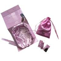 Boutique tout-en-un pour les nouveaux coiffeurs : Coffret cadeau avec insert en satin, sac en soie satinée, emballage personnalisé pour toutes sortes de perruques
