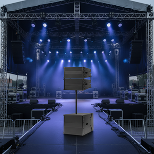 ลำโพงแอคทีฟเสียงระดับมืออาชีพ ดีไซน์ใหม่ สำหรับงานแสดงกลางแจ้ง งานแต่งงาน ลำโพงไลน์อาร์เรย์ ซับวูฟเฟอร์ ระบบเสียง - Product Image 3