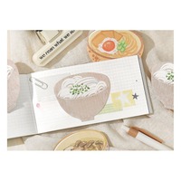 30 pièces par paquet de notes autocollantes, série Late-Night Noodle Shop, décorations et notes pour agenda, notes autocollantes pour la prise de notes