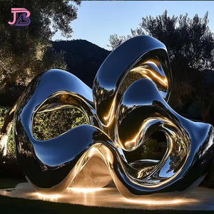 Sculptures de décoration d'éclairage lumineux de repère urbain personnalisé Sculptures de biens immobiliers polies de style moderne - Product Image 4