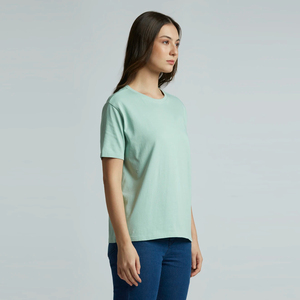 Camiseta de Cuello Redondo para Mujer, Tejido Ecológico de Rayón de Bambú, Tacto Suave, Manga Corta, Ropa Casual de Verano, Apliques Personalizables - Product Image 4
