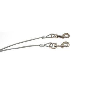 Correa de alambre de acero para mascotas, duradera, doble cabeza, resistente a las mordeduras, con correas de Metal para tres perros - Product Image 5