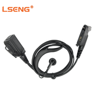 LSENG Walkie Talkie Earphone Ringan dengan Pengait Telinga, Nyaman Seharian untuk Motorola GP328plus GP338plus EX500 PRO5150Elite