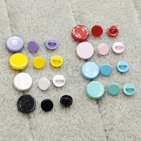Boutons ovales en alliage de zinc plaqué maille, couleur bonbon peinte, lavables, avec tige de 4 mm/6 mm, pour la mode moderne des poupées BJD Kawaii