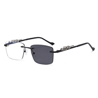 Gafas Fotocromáticas con Protección Anti Luz Azul, sin Montura, para Computadora, Rectangulares, para Exteriores, UV400, para Hombre y Mujer