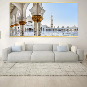 Peinture Murale sur Toile Mosquée de La <span class=keywords><strong>Mecque</strong></span> Islamique pour Décoration d'Intérieur Salon Vente Directe Usine - Product Image 3