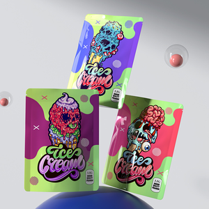 Carton Resealable Stand Mylar Holographic Bags Smell Proof Food Grade Custom Shape Printing Packaging Pouch Children Proof - Product Image 3