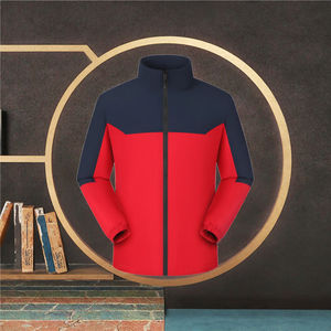Veste de sport unisexe personnalisée à col montant, fermeture éclair, tissu imperméable, séchage rapide, réversible, saison d'automne - Product Image 3