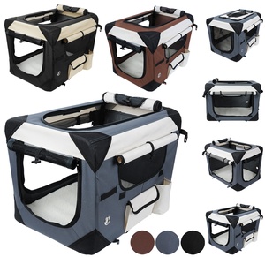 Jaulas para perros de metal de patrón sólido con bolsa de transporte transpirable - Product Image 1