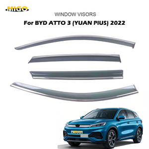 4 déflecteurs de vent pour SUV, pare-pluie, visière de fenêtre pour BYD ATTO 3 / YUAN PLUS <span class=keywords><strong>2022</strong></span>, accessoires de voiture, installation facile à coller - Product Image 2