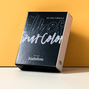 Logo cá nhân sáng bóng hộp giấy vàng lá dập nổi UV tráng hộp giấy 280 300 350 400 gram trắng chăm sóc da hộp giấy thiết lập - Product Image 4