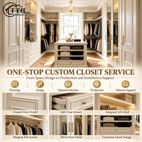 Solution de dressing sur mesure minimaliste avec aménagement d'espace personnalisé et service tout-en-un pour projets résidentiels de luxe