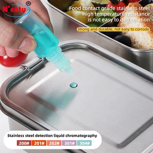 Porta pranzo premium per <span class=keywords><strong>bambini</strong></span> da 800 ml in acciaio inossidabile con scomparti - Product Image 4