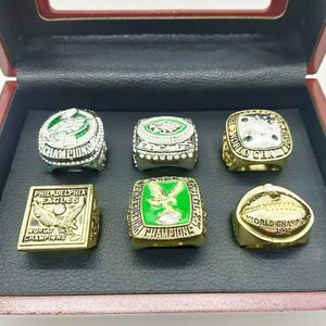 Philadelphia Eagles Championship Ring Set Alloy Men's Jewelry <b>Box</b> Display Collection - Product Image 4