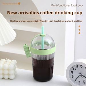 New 540Ml <b>Large</b> Capacity As <b>Cup</b> With Straw Portable Outdoor Water Bottle for Coffee Milk <b>Tea</b> Cute Design Camping & Tour - Product Image 2