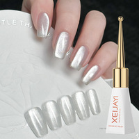 XEIJAYI UV Gel Nail Polish Mirror Porcelain White Cat's Eye Whitening Super Flash Gel Bersertifikat MSDS untuk Toko Kuku