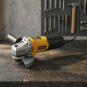 Amoladora Angular Inalámbrica Kooper de 500W, Profesional, Mini, con Interruptor Deslizante, Motor con Escobillas de 220V, para Aplicaciones de Pulido, Color Amarillo - Product Image 3