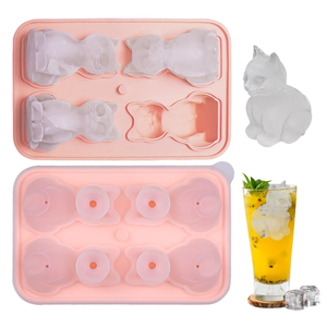 Plateau à glaçons en forme de pingouin en silicone de qualité alimentaire Moule durable à 4 plateaux avec dégagement facile pour la fabrication de crème glacée bricolage - Product Image 2