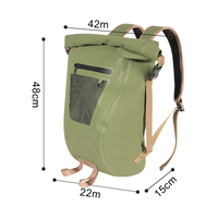 Sac étanche étanche avec pochette détachable Oem personnalisé 20l Camping et randonnée Accessoires Pvc Roll Top Dry Bag Sac à dos