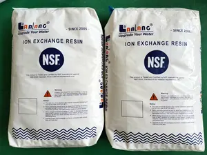 Lanlang NSF Gel Type 001*7/8 Water Softener Resin Strong Acid Cation Resin Like Purolite Ion Exchange Resin