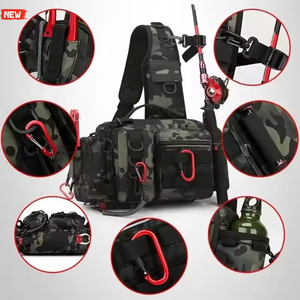 Sac à dos de pêche, boîte à leurres, sac de rangement pour équipement, sac banane, sac à bandoulière pour homme, porte-canne à pêche à la mouche, sac à bandoulière imperméable 30L - Product Image 5