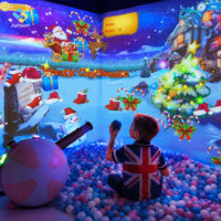 Salle immersive 3D, projection holographique interactive sur mur, jeu interactif tout-en-un de réalité augmentée sur mur/sol